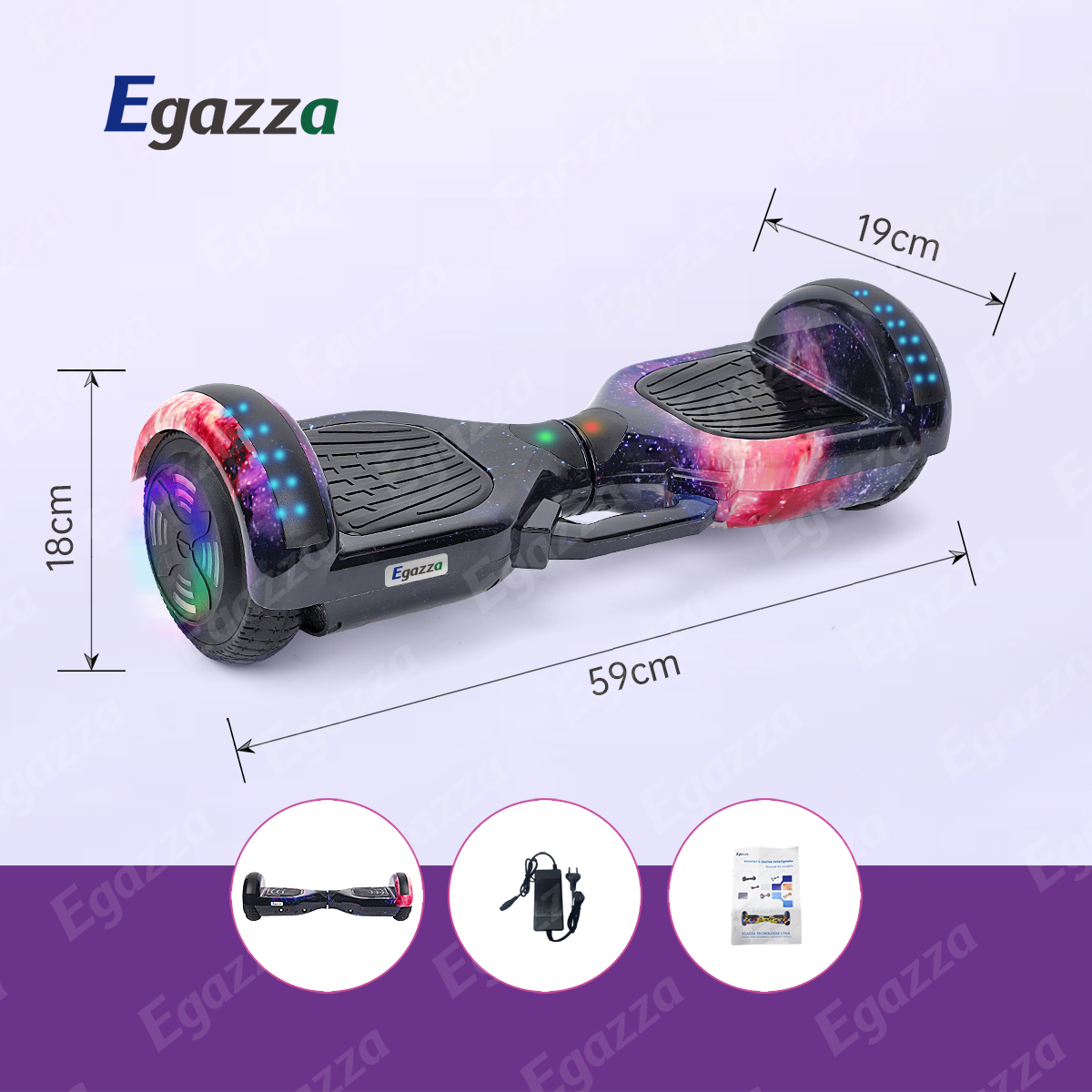Hoverboard Antech K5 Com Padrão De Estrela De Três Cores
