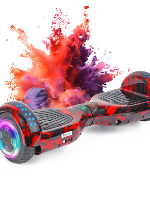 Hoverboard Bluetooth Com Padrão De Chama Vermelha Antech K5