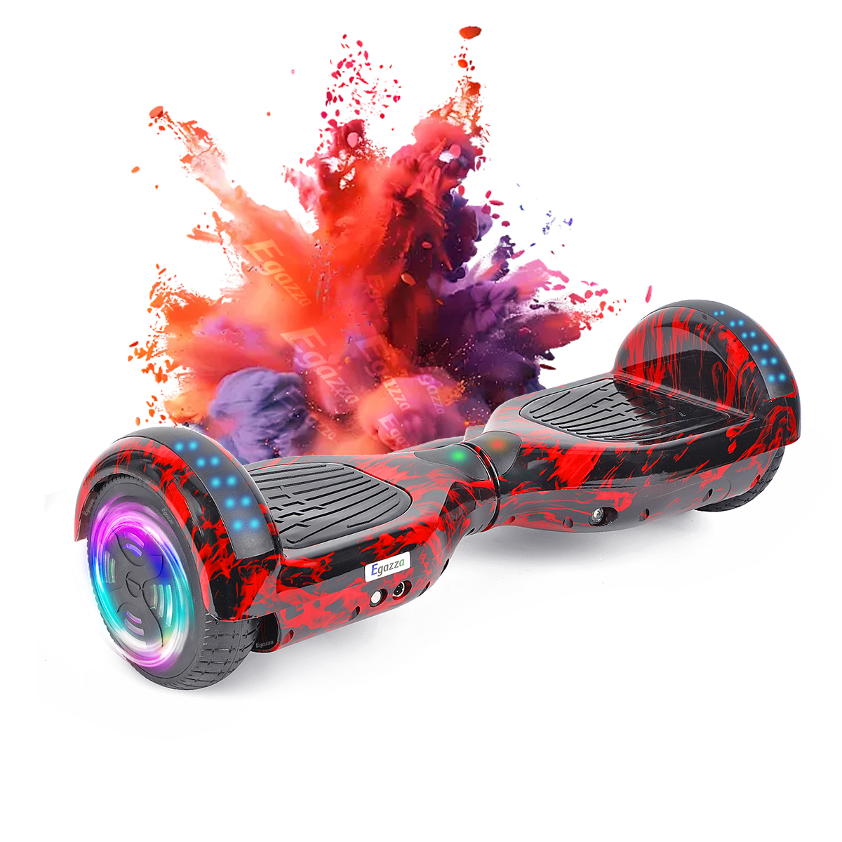 Hoverboard Bluetooth Com Padrão De Chama Vermelha Antech K5