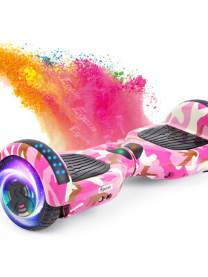 Egazza K5 Camuflagem Rosa Hoverboard Elétrico Com Bluetooth